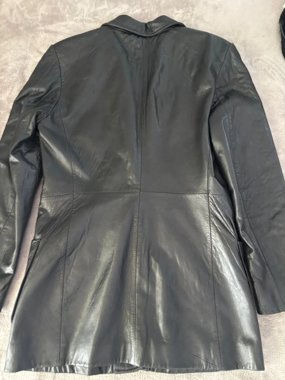 Donna Gray 90’s Black Leather Y2K Classic  Women’s Jacket Size M - Picture 10 of 12